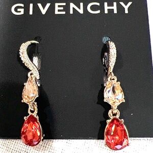 NWT Givenchy Gold tone and Double Drop Earrings